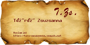 Törő Zsuzsanna névjegykártya
