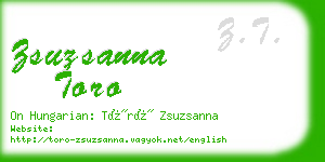 zsuzsanna toro business card